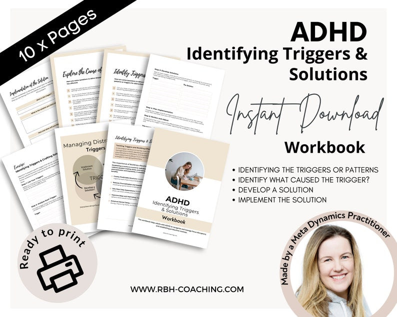 ADHD Therapy Worksheets: Triggers and Solutions_BrainAcademy.store