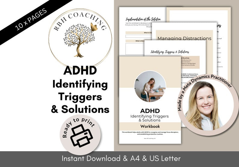 ADHD Therapy Worksheets: Triggers and Solutions_BrainAcademy.store