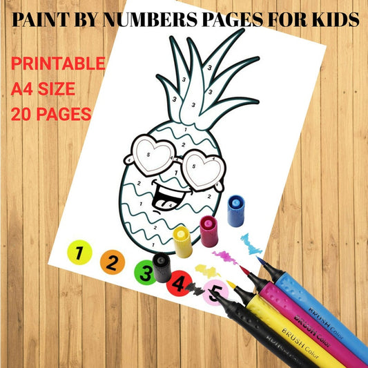 Pages amusantes à colorier par numéros pour les enfants